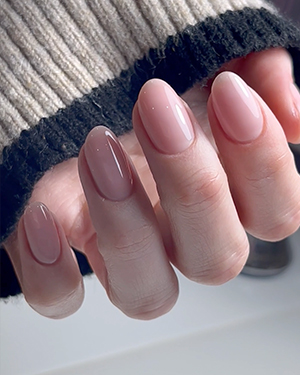 Light pink Builder in a Bottle gel polish