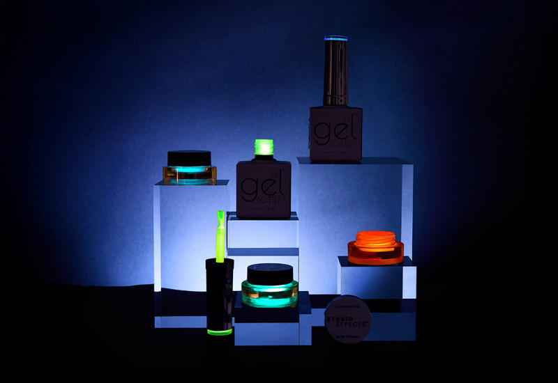 Glow-in-the-dark gels and pigments