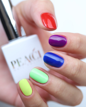 A rainbow selection of Peacci colors for pride