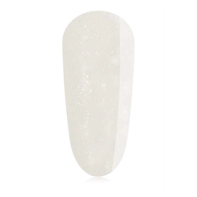 White glittery builder gel