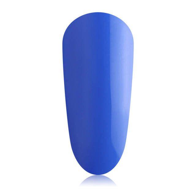 Bright blue gel polish