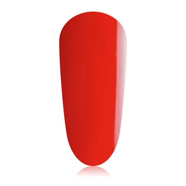 Bright red gel polish