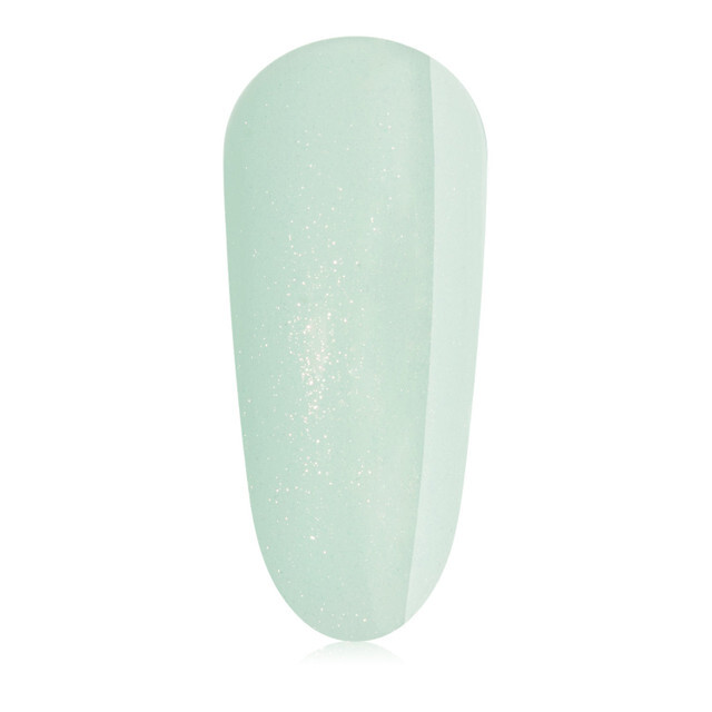Minty green gel polish